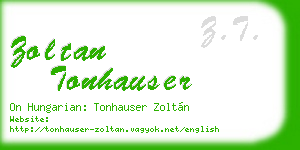 zoltan tonhauser business card
